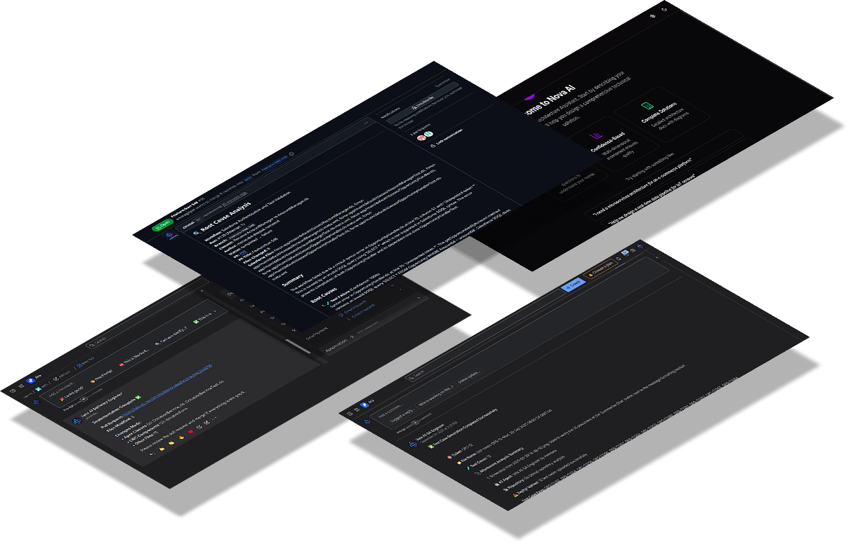 RCA mobile UI mockup